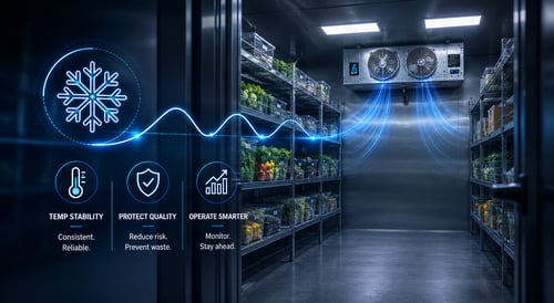  Foodservice worker assembling a fresh salad behind a refrigerated prep station, with organized ingredient bins and a glass sneeze guard in a clean commercial kitchen environment. 